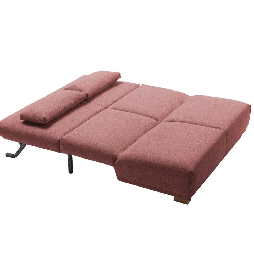 Ausziehsofa in Rosa Webstoff - Pirlo