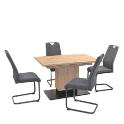 Ausziehtisch & Freischwinger Set - Glade (fünfteilig)