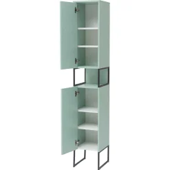 Bad Hochschrank in Mint Grün & Anthrazit - Esdrus