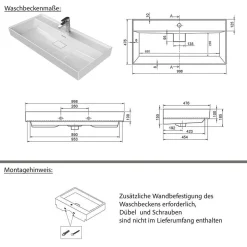 Bad Waschtischkonsole in Dunkelrot - Exeler