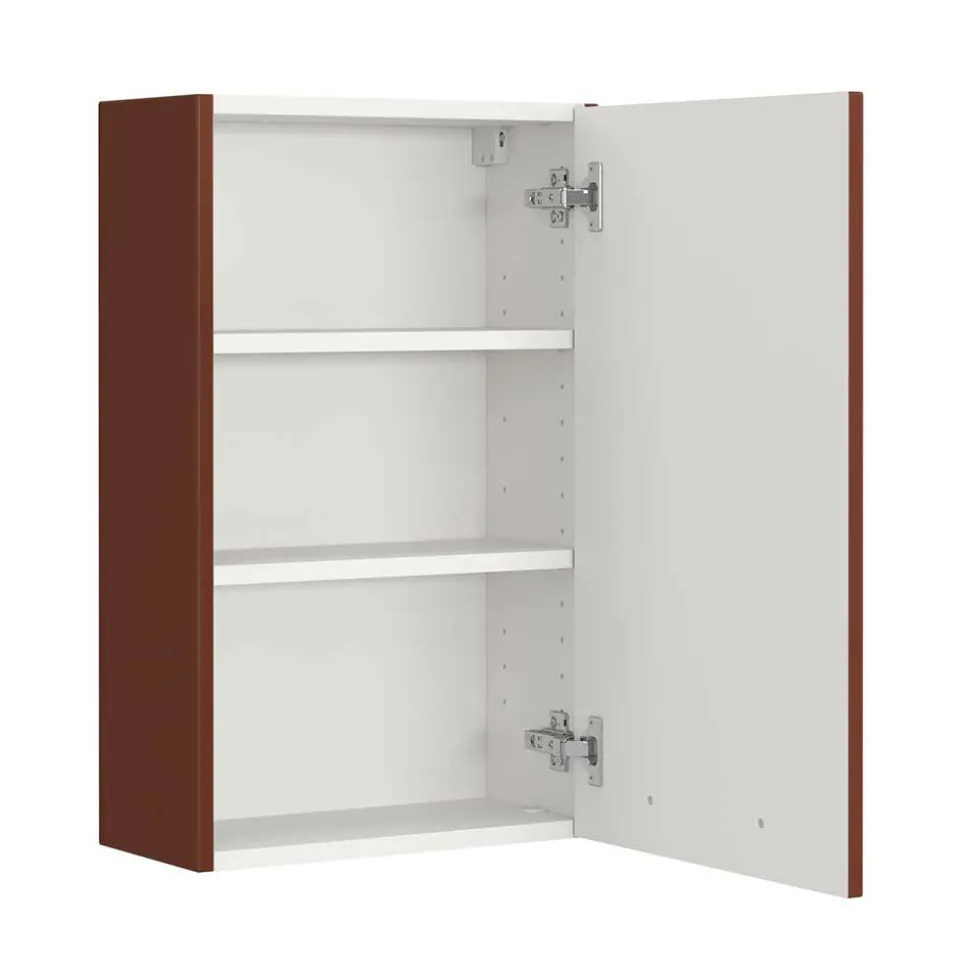 Badezimmer Hängeschrank in Dunkelrot - Exeler
