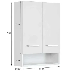 Badezimmer Hängeschrank in hellem Grau - Girios