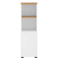 Badschrank in Weiß mit Wildeiche - Alenta