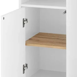 Badschrank in Weiß mit Wildeiche - Alenta