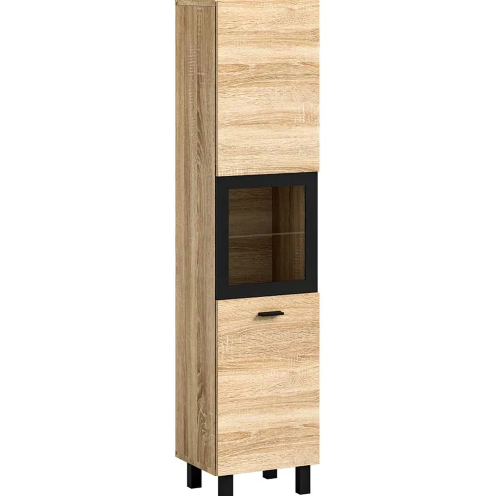 Badschrank mit Glaseinsatz - Hoxtona