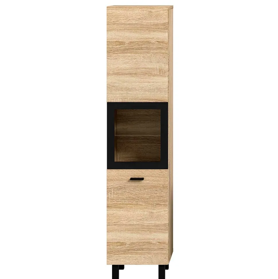 Badschrank mit Glaseinsatz - Hoxtona