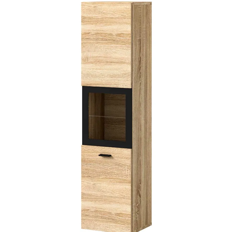 Badschrank mit Glaseinsatz - Hoxtona