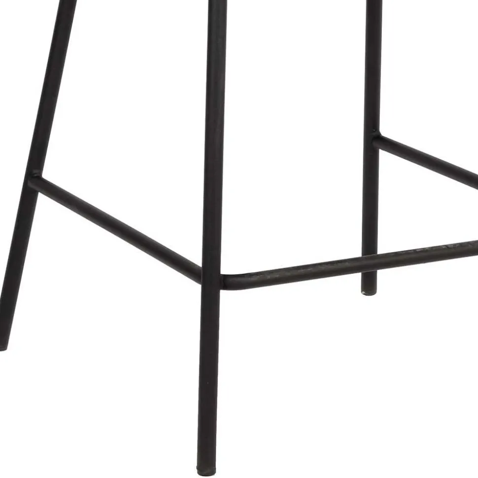 Barhocker mit Armlehnen aus Cord Rost Braun - Benede (2er Set)