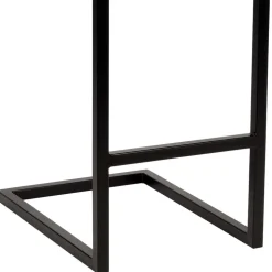 Barhocker mit Lehne aus Strukturstoff Anthrazit - Talyteo (2er Set)