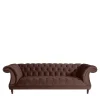 Barock Style Sofa in Braun Samtvelours - Exados