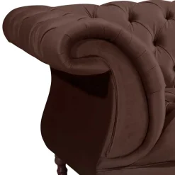 Barock Style Sofa in Braun Samtvelours - Exados