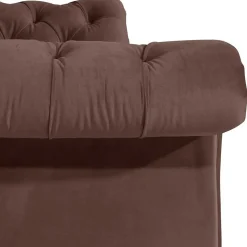 Barock Style Sofa in Braun Samtvelours - Exados