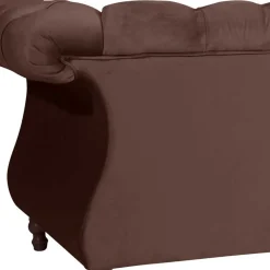 Barock Style Sofa in Braun Samtvelours - Exados
