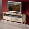 Barockstil TV Element in Cremeweiß & Gold - Iviada