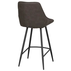 Barstühle in Dunkelgrau Microfaser - Ireen (2er Set)