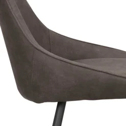 Barstühle in Dunkelgrau Microfaser - Ireen (2er Set)