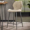 Barstuhl in Beige Boucle - Maja (2er Set)