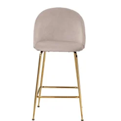 Barstuhl in Beige und Gold - Furcios (2er Set)