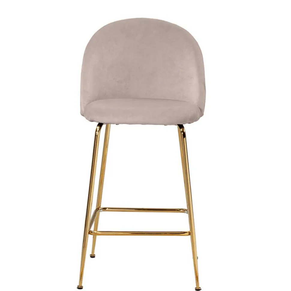 Barstuhl in Beige und Gold - Furcios (2er Set)