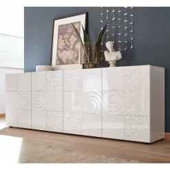 Bedrucktes Sideboard in Weiß hochglänzend - Vascaub