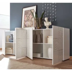 Bedrucktes Sideboard in Weiß hochglänzend - Vascaub