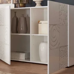 Bedrucktes Sideboard in Weiß hochglänzend - Vascaub