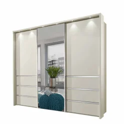 Beiger Schlafzimmerschrank Pastranav mit sechs Schubladen