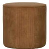 Beistellhocker aus Cord in Honigfarben - Sumatra