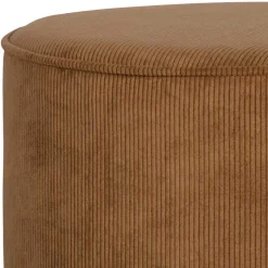 Beistellhocker aus Cord in Honigfarben - Sumatra