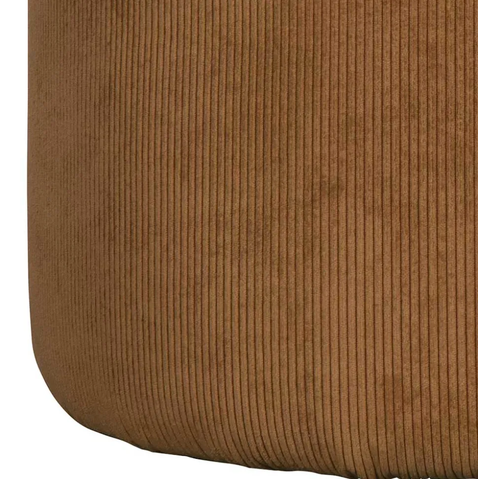 Beistellhocker aus Cord in Honigfarben - Sumatra
