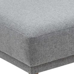 Beistellhocker aus Strukturstoff Grau - Lyanez