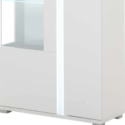 Beleuchtete Design TV Wohnwand in Weiß - Tirol (vierteilig)
