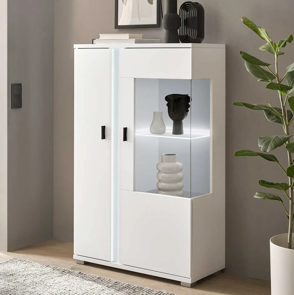 Beleuchteter Vitrinenschrank 125 cm hoch - Tirol