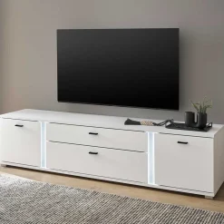 Beleuchtetes TV-Lowboard in Weiß - Tirol