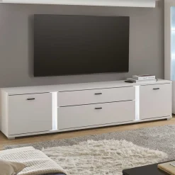 Beleuchtetes TV-Lowboard in Weiß - Tirol