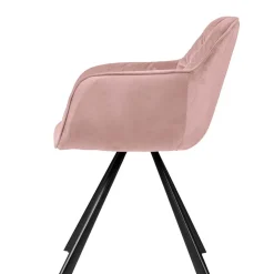 Bequemer Armlehnenstuhl in Rosa & Schwarz - Dadonia