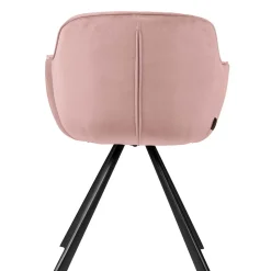 Bequemer Armlehnenstuhl in Rosa & Schwarz - Dadonia