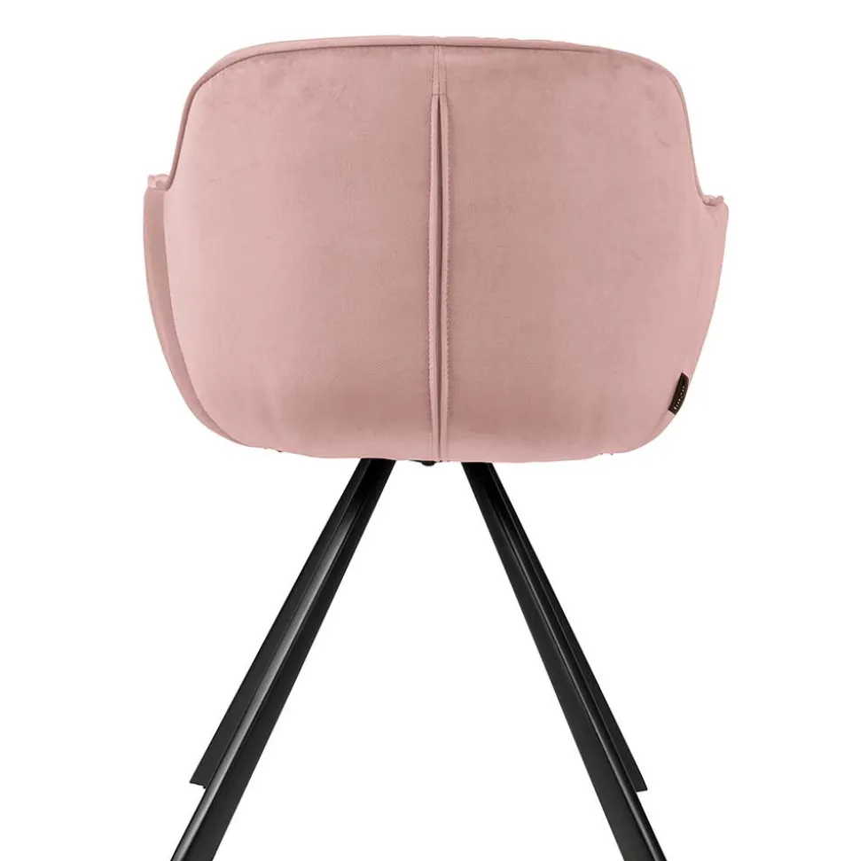 Bequemer Armlehnenstuhl in Rosa & Schwarz - Dadonia