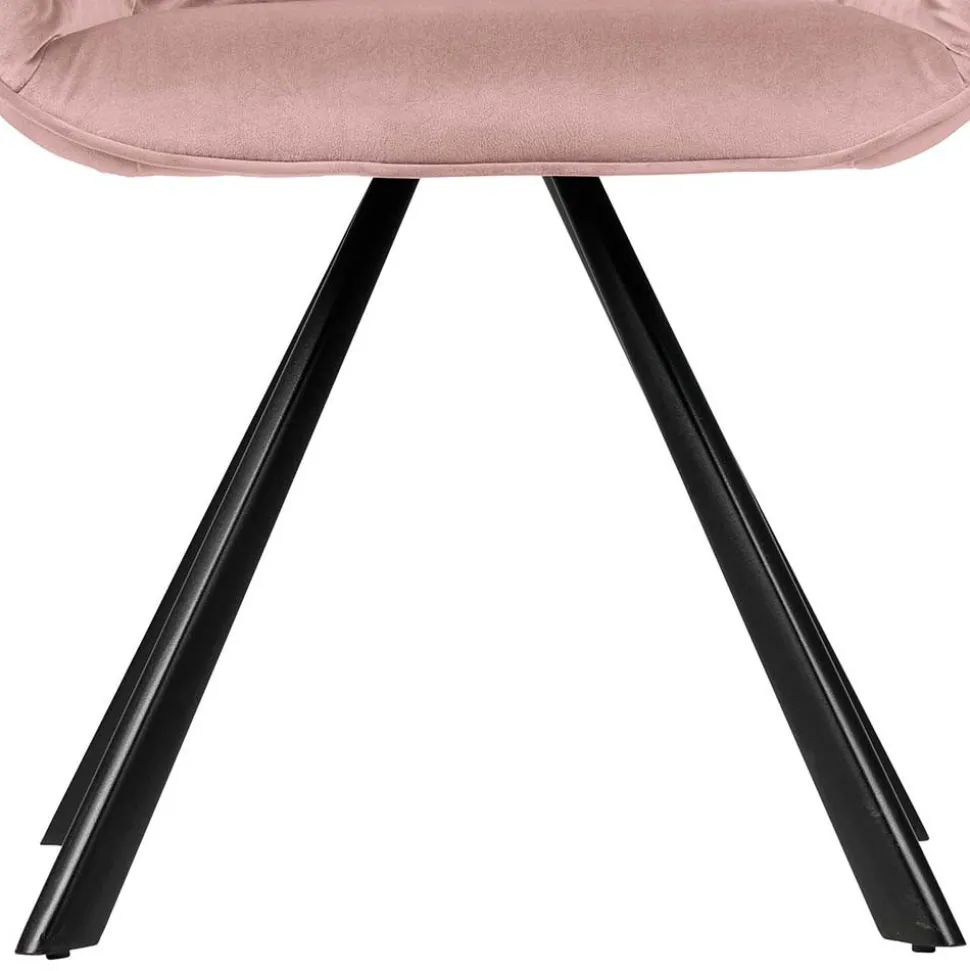 Bequemer Armlehnenstuhl in Rosa & Schwarz - Dadonia