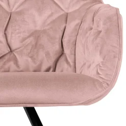 Bequemer Armlehnenstuhl in Rosa & Schwarz - Dadonia