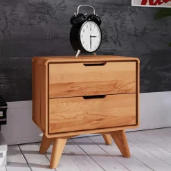 Überlänge Bett & Nachttische Set - Junola (dreiteilig)