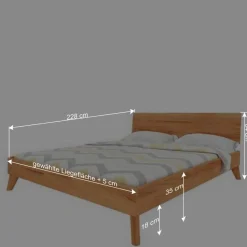 Überlänge Bett & Nachttische Set - Junola (dreiteilig)