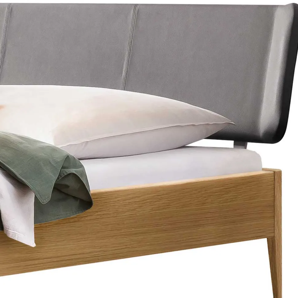 Bett aus Massivholz Eiche Hell - Borna