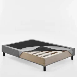 Bett für Dachschrägen in Grau & Schwarz - Esmeraldino