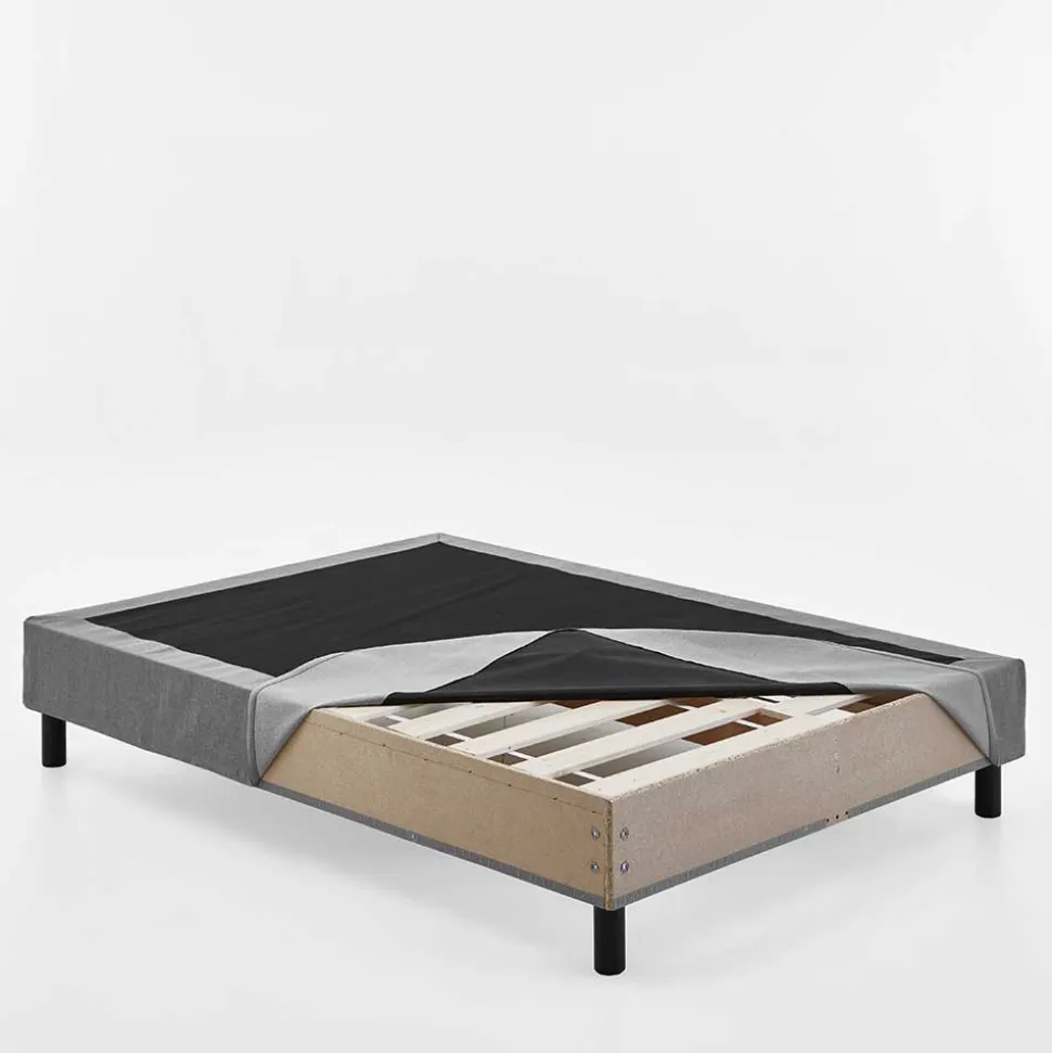 Bett für Dachschrägen in Grau & Schwarz - Esmeraldino