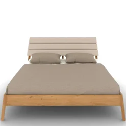 Bett mit Nachtkonsolen aus Wildeiche - Grenadys (dreiteilig)