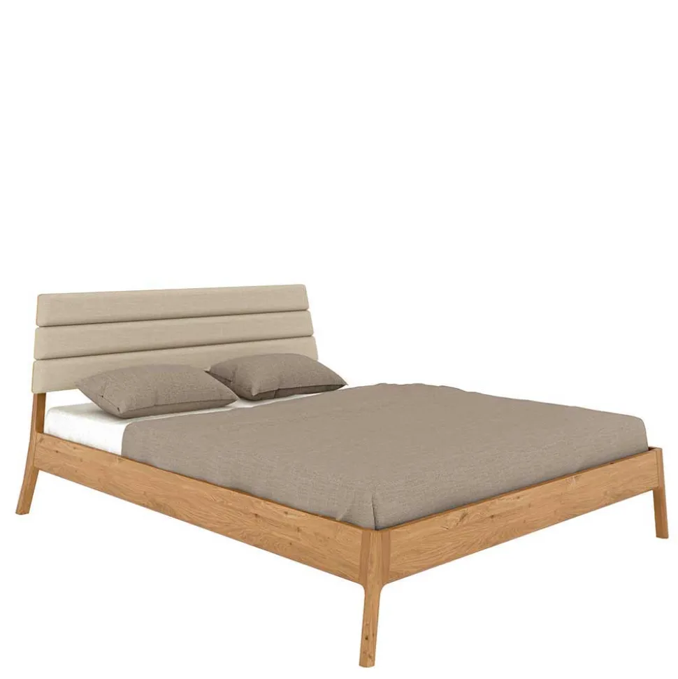 Bett mit Nachtkonsolen aus Wildeiche - Grenadys (dreiteilig)