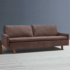 Bettcouch in Dunkelbraun mit Eiche - Conpact