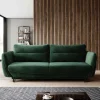 Bettcouch in Dunkelgrün Samtbezug - Major