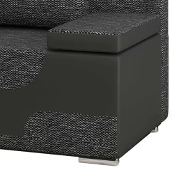 Bettsofa in Dunkelgrau Material Mix - Classic